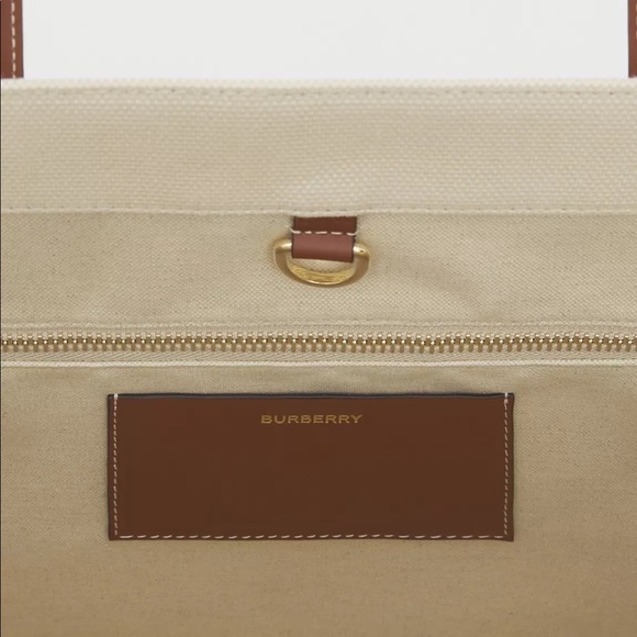Burberry Medium Two-tone Canvas and Leather Freya Tote - Picture 10 of 14